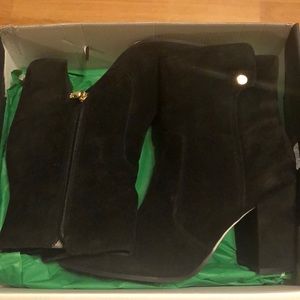 Tommy Hilfiger black suede booties